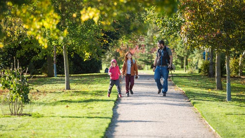Visitors in the garden at Wimpole Estate, Cambridgeshire